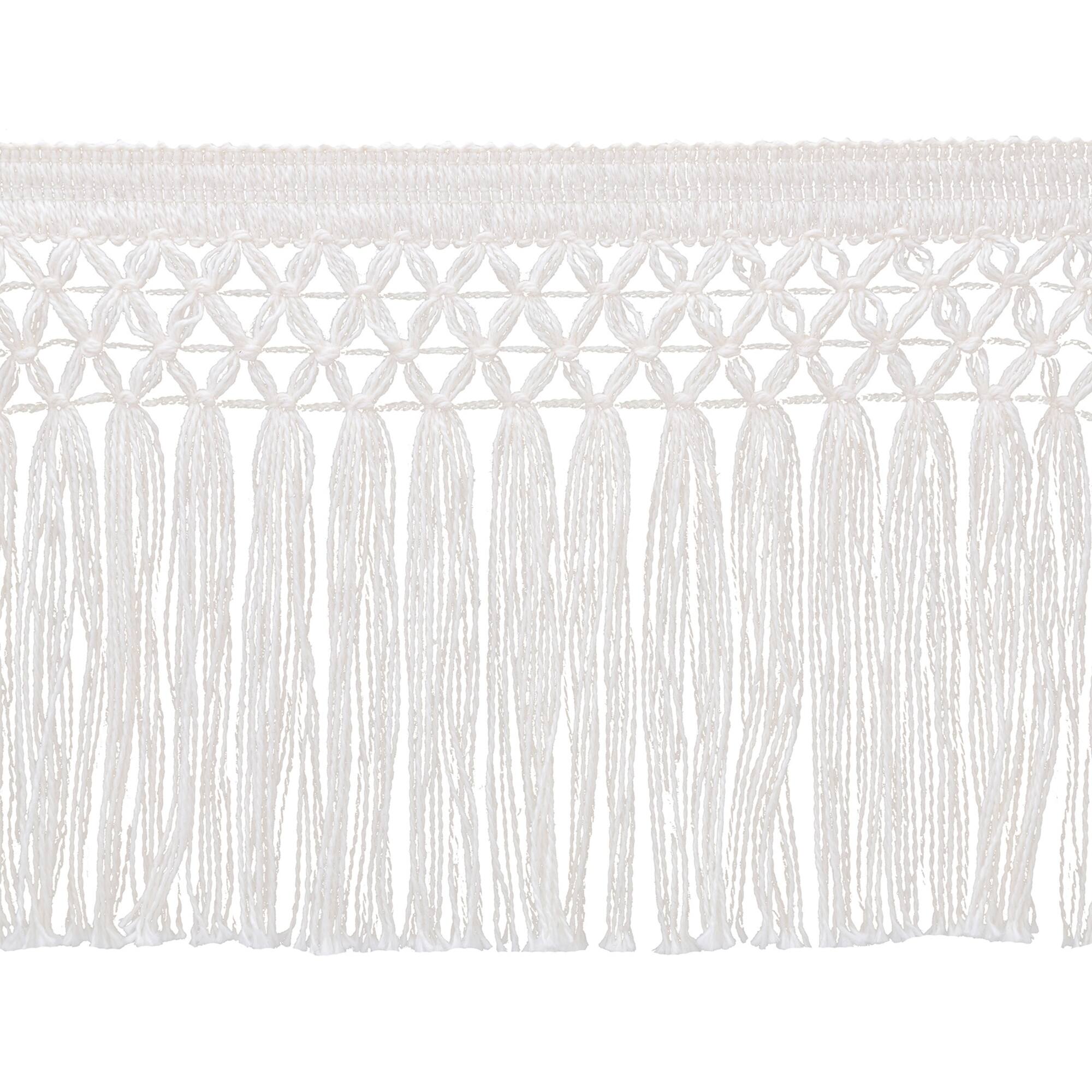 Simplicity® 6" x 10yd. White Chainette Trellis Fringe